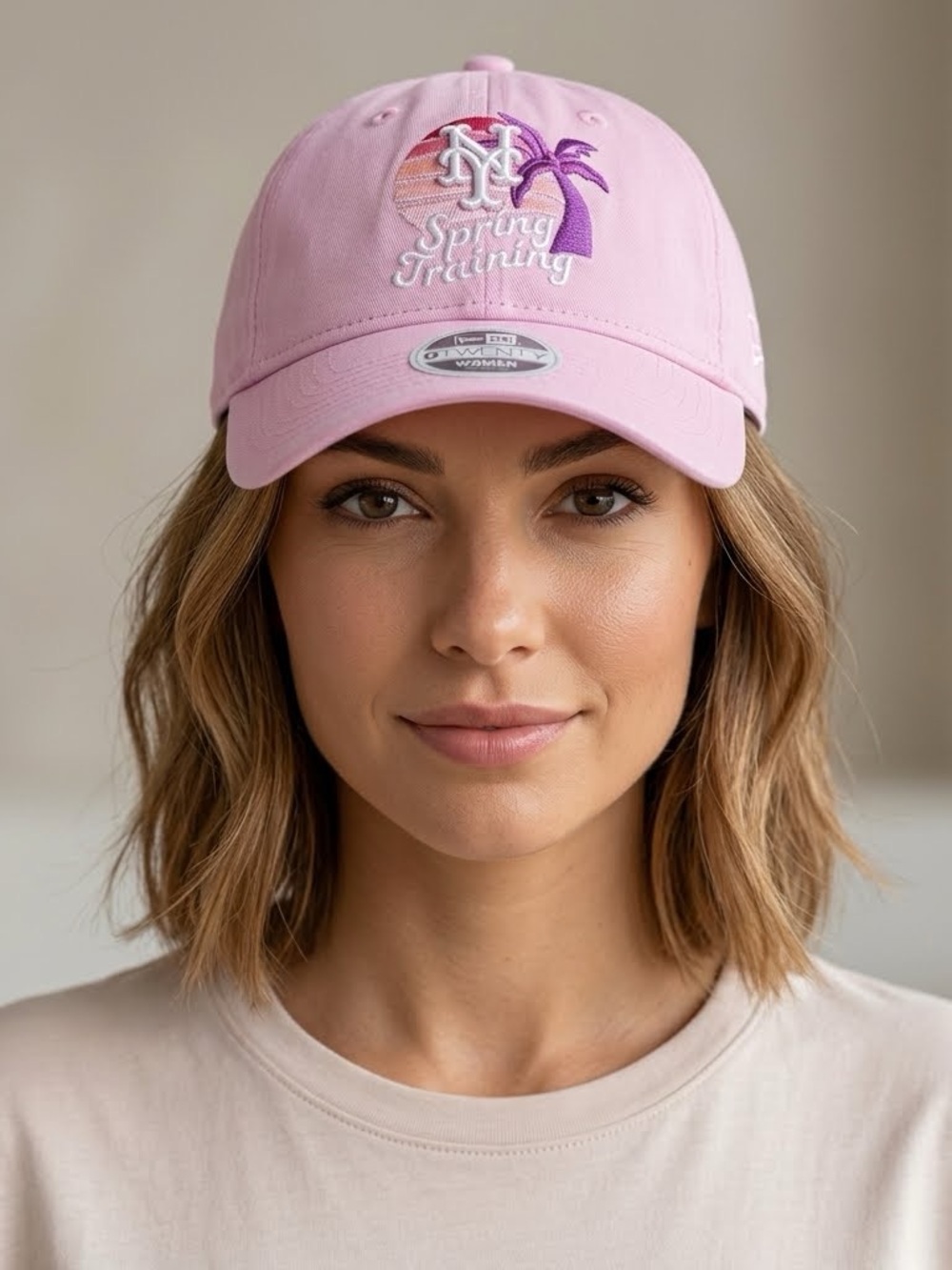 New Era 9TWENTY NY Mets Womens Hat Pink Spring Training Sunset NWT